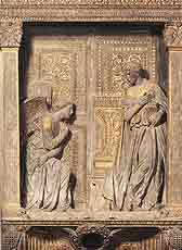 Donatello, Zwiastowanie, 1435,  
Santa Croce, Florencja